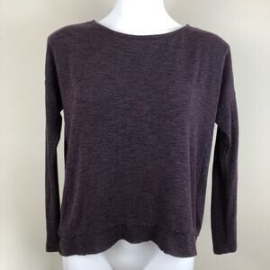 American Eagle jersey knit purple crossover back long sleeve top size xs